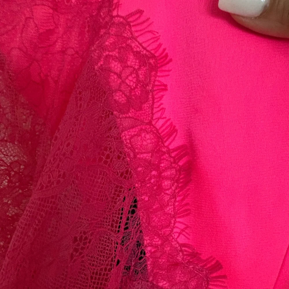 Elegant Pink Lace Slip Dress - Picture 5 of 6